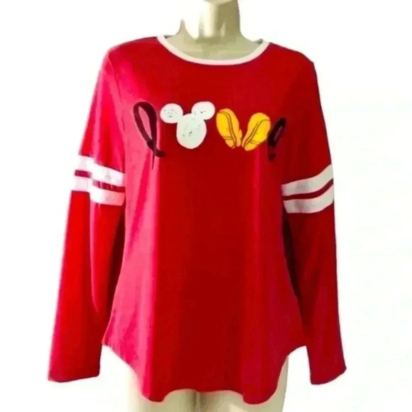 Disney Tops - Disney Parks DisneyLand Red Long-sleeve Tshirt Size Medium